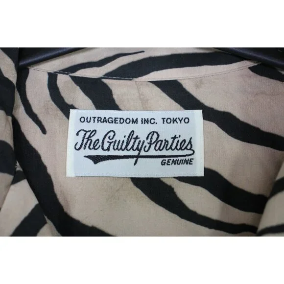 Wacko Maria x Tim Lehi Mens Small Tiger Camp Button Up Hawaiian Shirt RARE A1613 - Picture 3 of 8